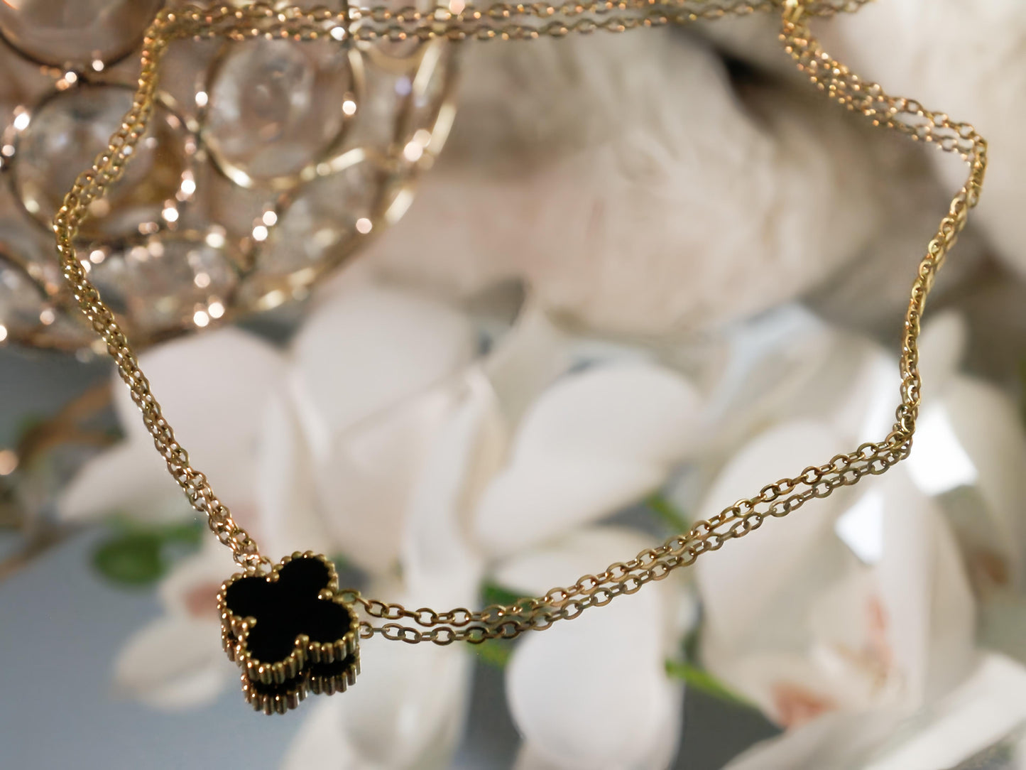 COLLAR - TREBOL NEGRO