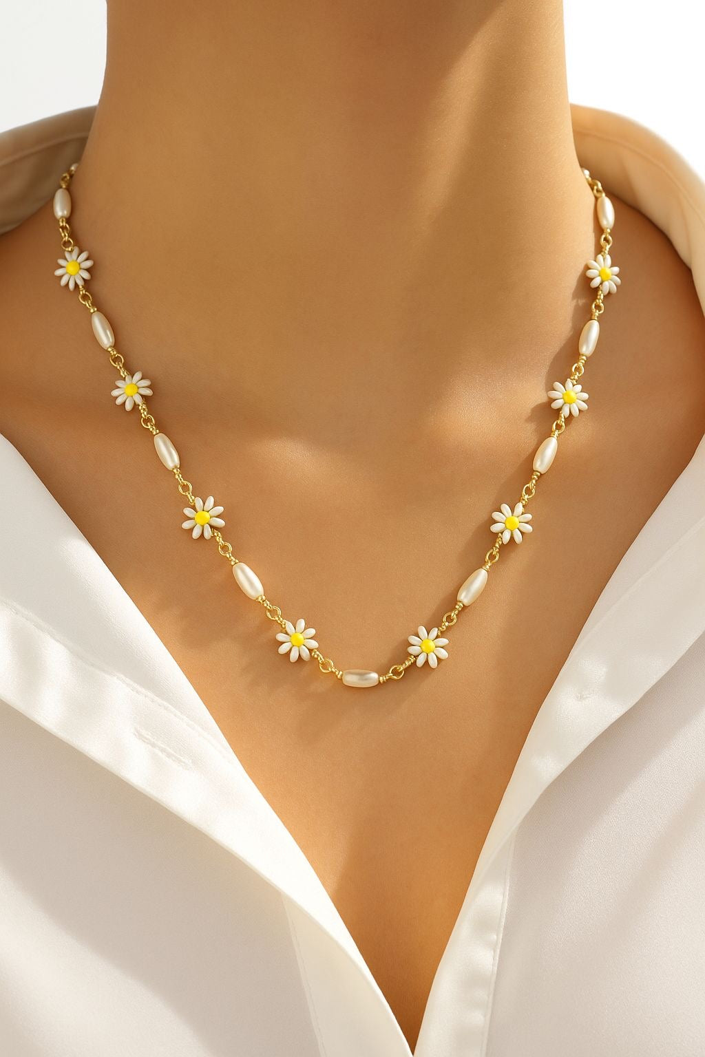 COLLAR - GIRASOL SEMILLA TRANSPARENTE