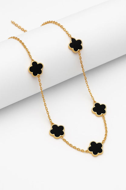 COLLAR - 5 TREBOLES NEGROS