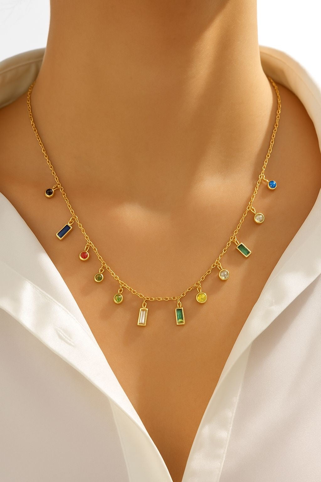 COLLAR - PIEDRAS DE COLORES