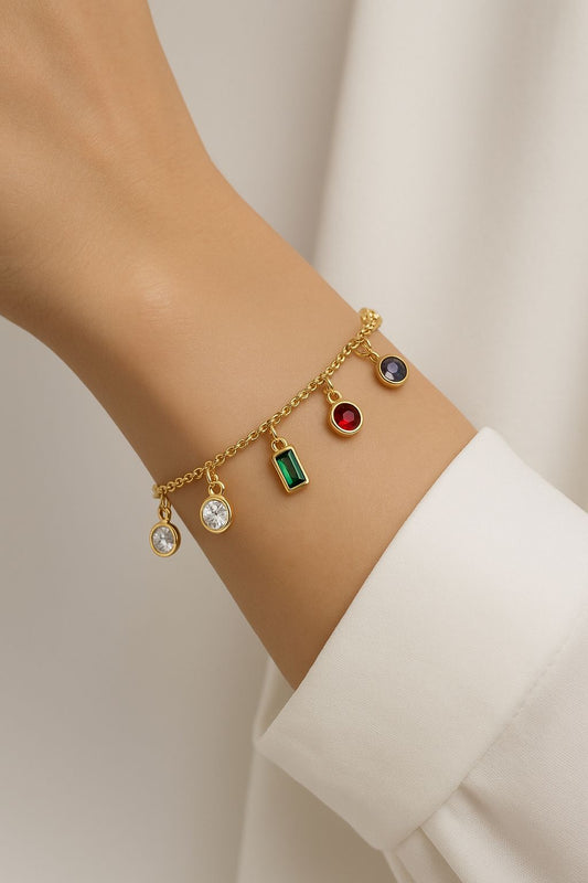 PULSERA - PIEDRAS DE COLORES