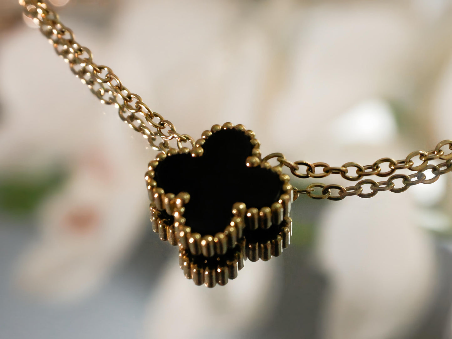 COLLAR - TREBOL NEGRO