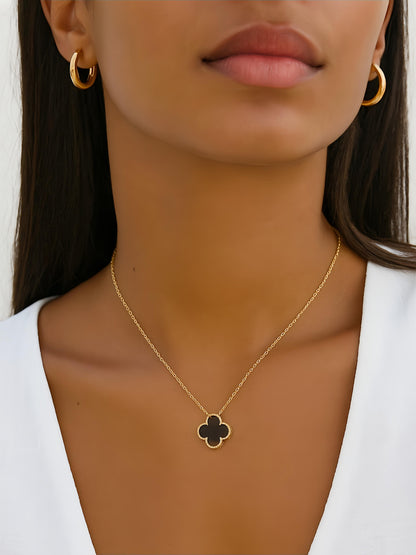 COLLAR - TREBOL NEGRO